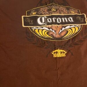 Corona Brown Short Sleeve Tee with Vintage Logo